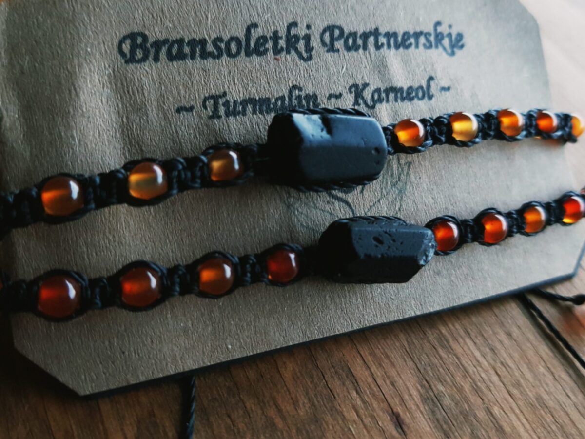 Dwie bransoletki Partnerskie - Turmalin, Karneol - obrazek 2