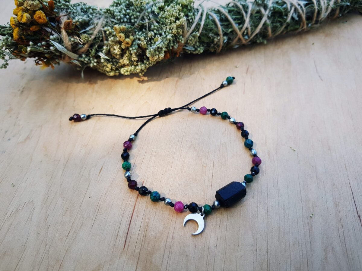 Bransoletka "Moc Kobiecości" - Turmalin, Rubin, Chryzokola, Malachit, Granat, Hematyt