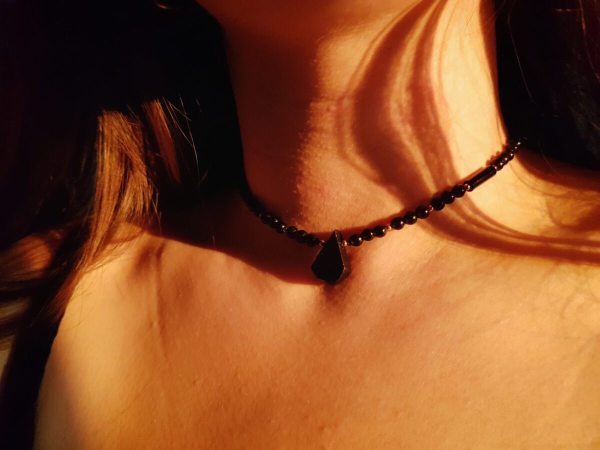 Naszyjnik ochronny - Turmalin, Obsydian, Onyks, Hematyt - obrazek 8