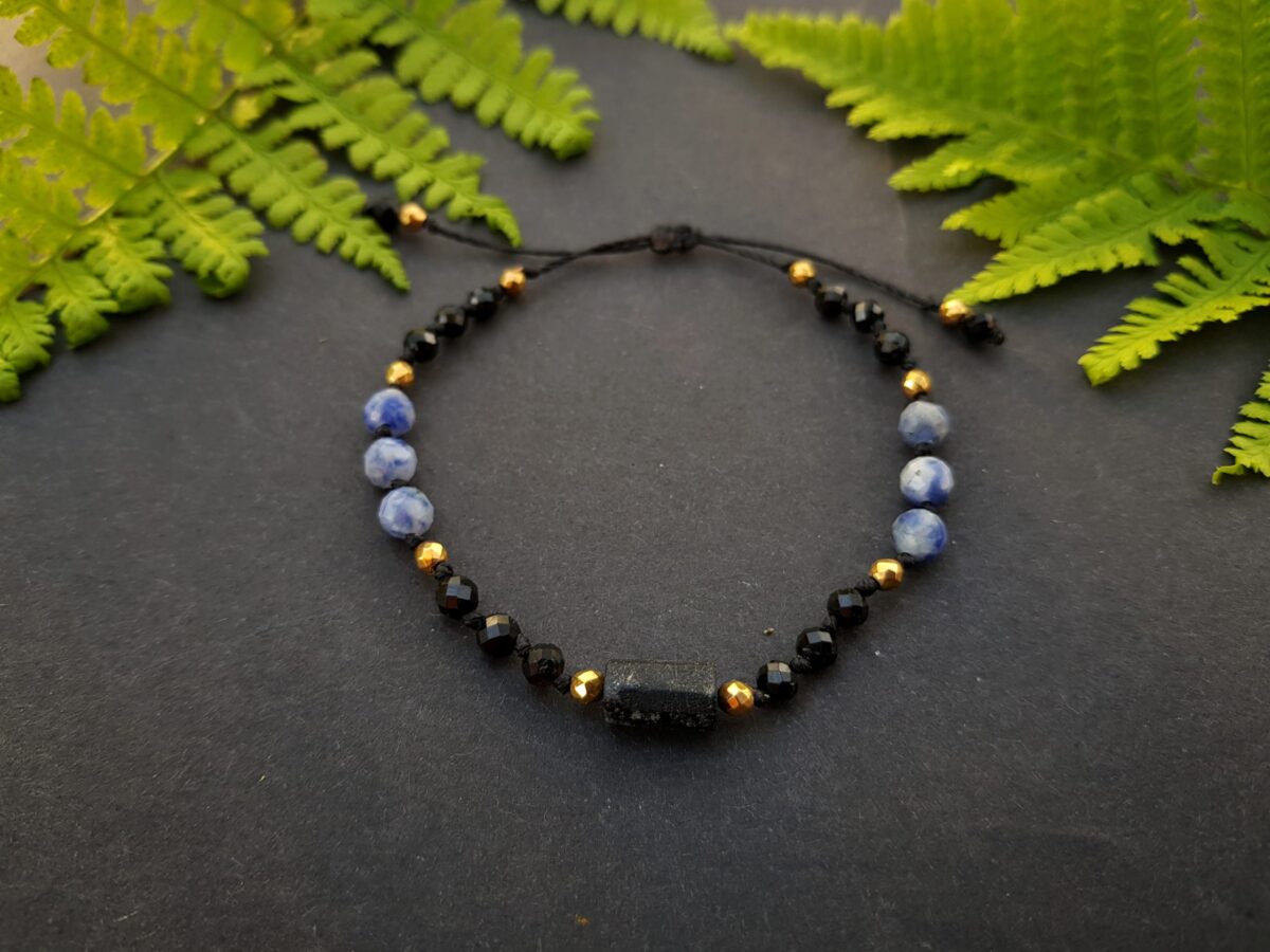 Bransoletka "Tu i Teraz" - Turmalin, Sodalit