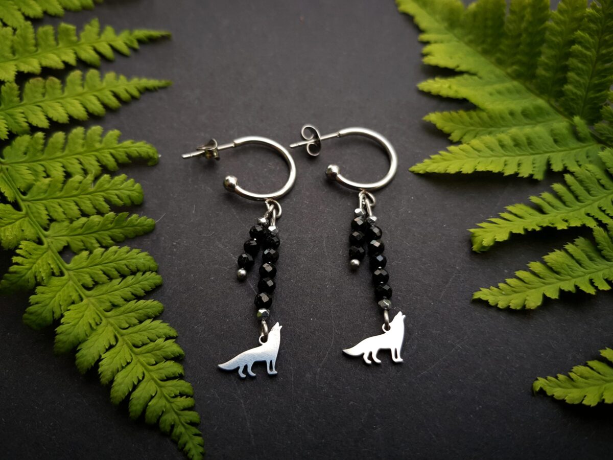 Kolczyki "Wilczyca" - Turmalin - obrazek 4