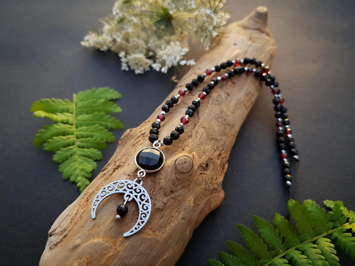 Naszyjnik "Amulet Ochronny" - Turmalin, Onyks, Granat - obrazek 12