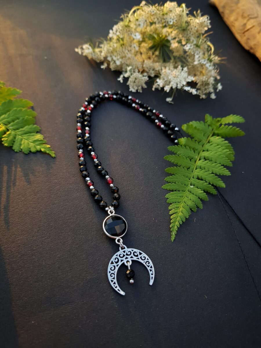 Naszyjnik "Amulet Ochronny" - Turmalin, Onyks, Granat - obrazek 11