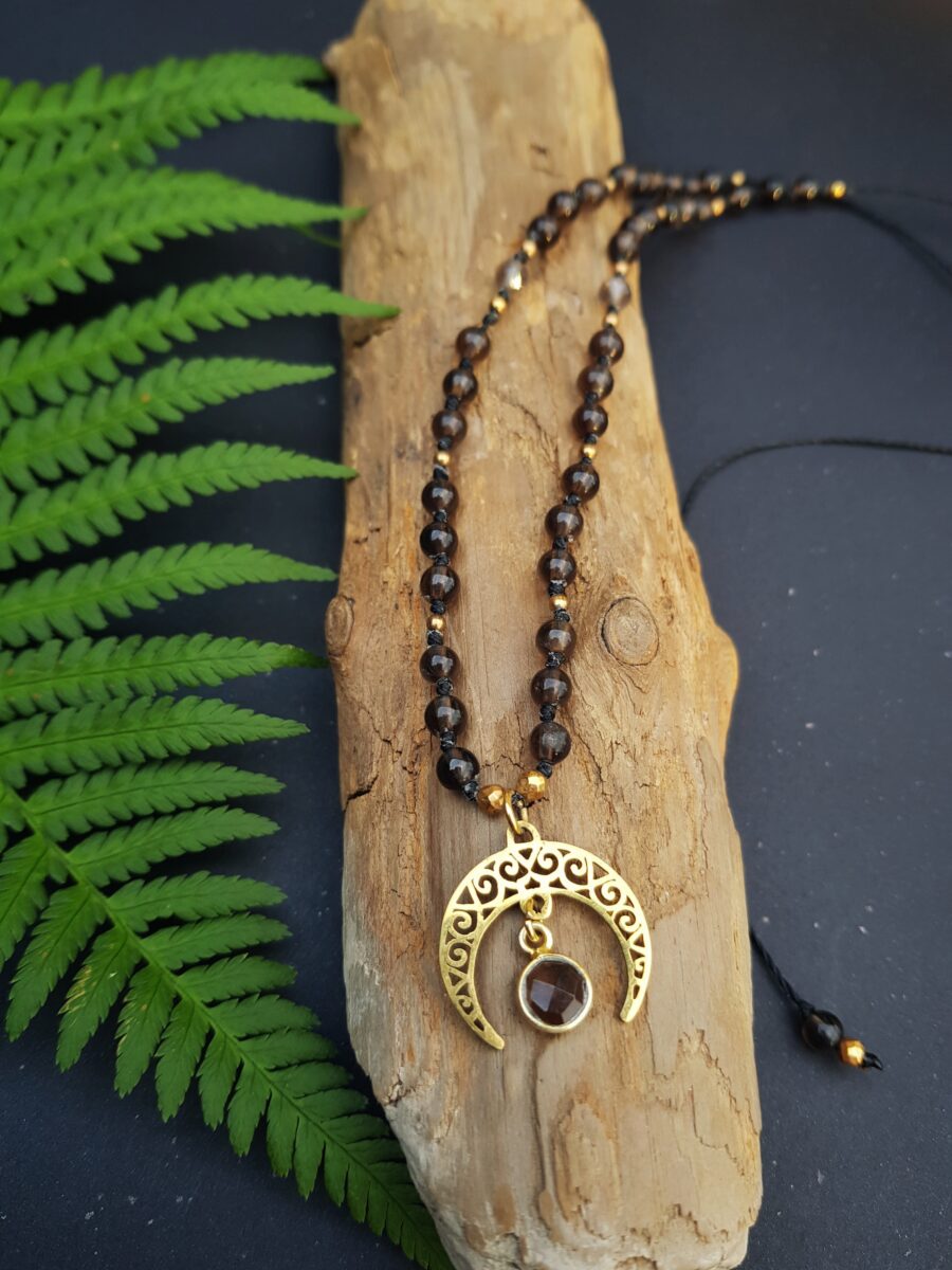 Naszyjnik "Lunula Zmiany" - Kwarc dymny - obrazek 11