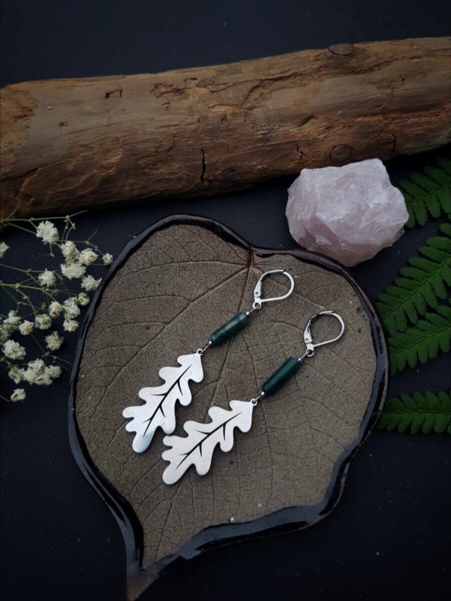 Kolczyki z Agatem mszystym. - obrazek 2