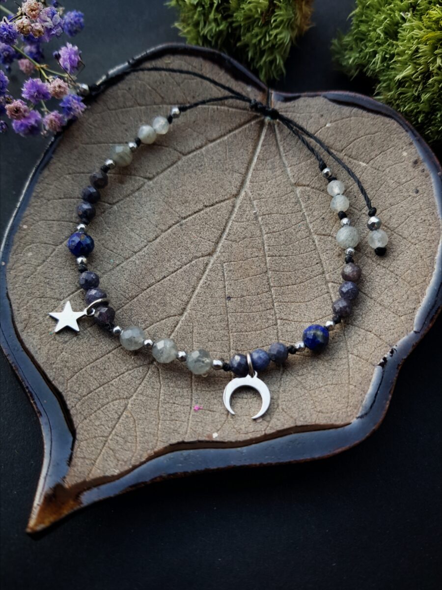 Bransoletka"Kosmos" - Labradoryt, Szafir, Lapis lazuli - obrazek 2