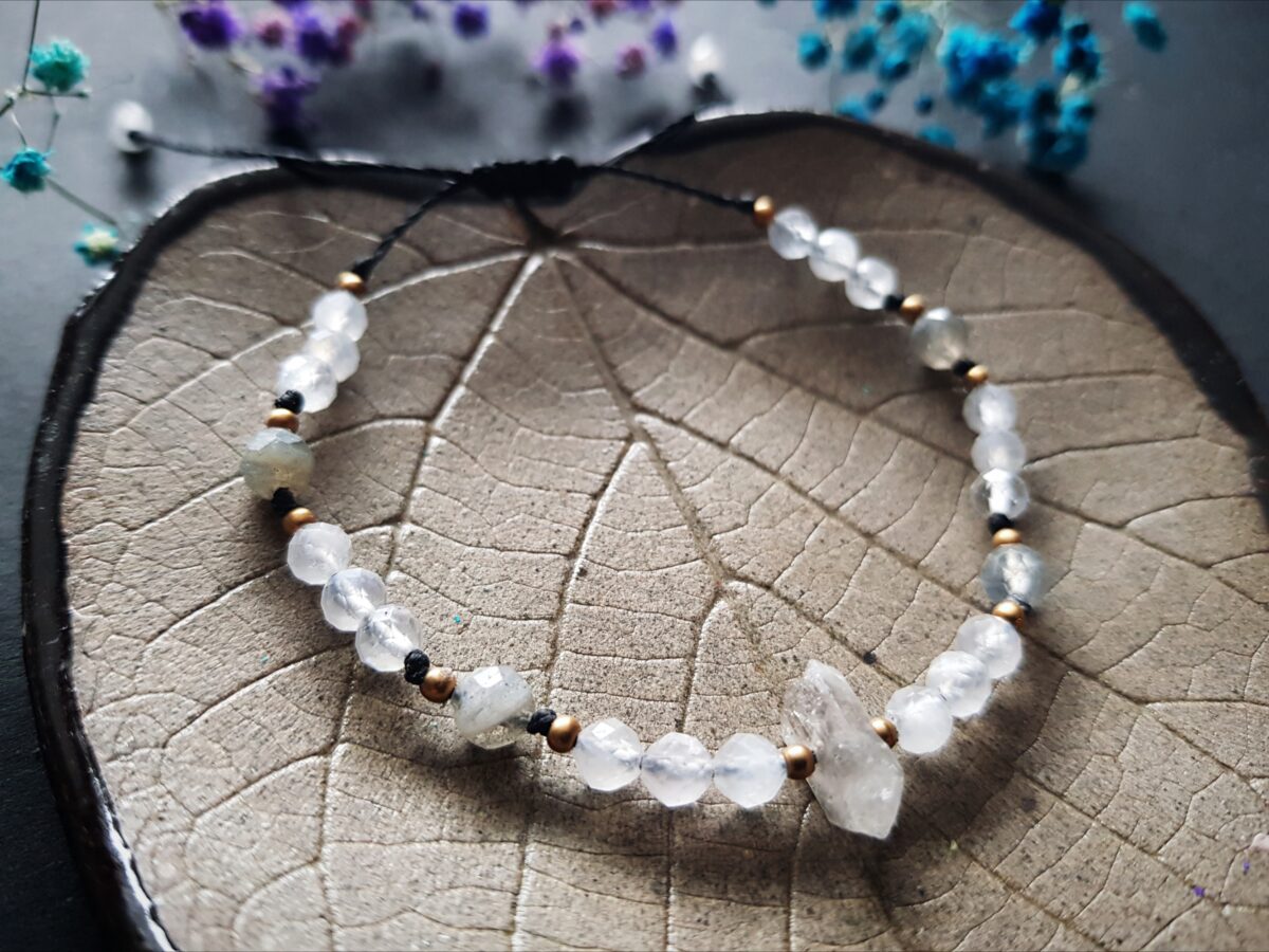 Bransoletka "Światło Duszy" - Herkimer, Kamień księżycowy, Labradoryt