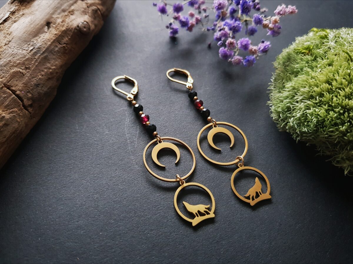 Kolczyki "Kobieca Dzikość"  - Granat, Turmalin