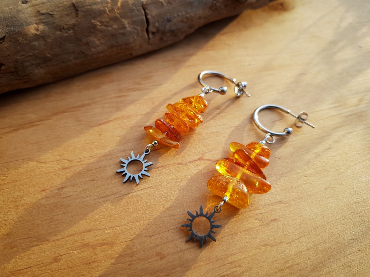 Kolczyki z Bursztynem