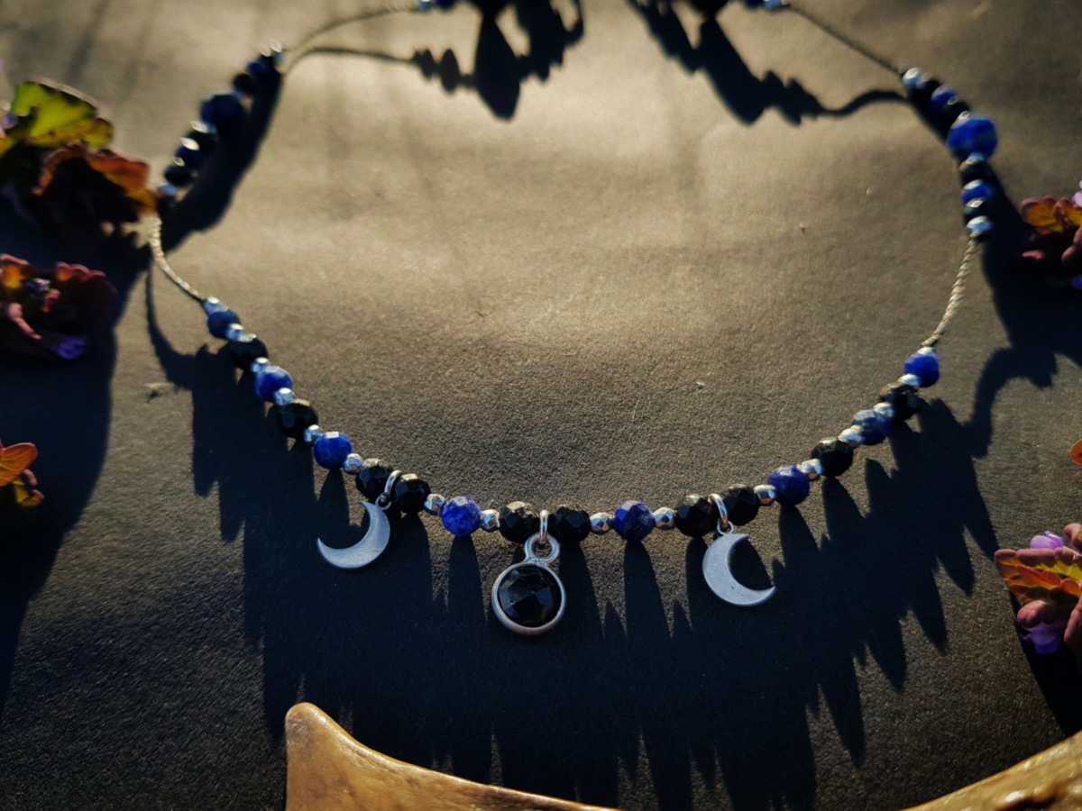 Naszyjnik "Bogini Magii" - Onyks, Lapis lazuli - obrazek 6